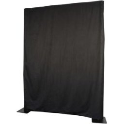 WENTEX P&D; Rideau Molton 300 g/m² Noir - 400 x 300 cm (L x H) - non plissé - Rideaux Pipe & Drape