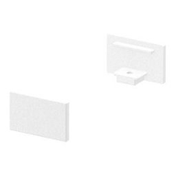 SLV GRAZIA 10, embouts pour profil en saillie plat, avec diffuseur plat, blanc, 2 pièces - Accessoires pour éclairage décoratif