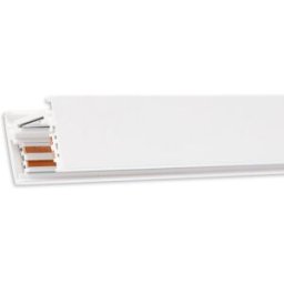 ISOLED Track48 rail apparent plat, blanc 300cm, 4 pôles, incl. embouts de finition, diffuseur de - 3 phases électrique rail 48V