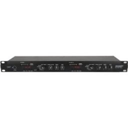 Lecteur multimédia DAP-Audio MP-220BT avec Bluetooth Lecteur multimédia double 1U avec radio FM - Double lecteur CD/DVD et MP3