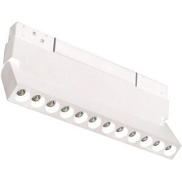 ISOLED Track48 projecteur sur rail raster 22cm blanc, 12W, 36°, UGR - Lampes avec adaptateur triphasé 48V