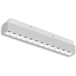 ISOLED Track48 luminaire raster 22cm blanc, 12W, 36°, UGR - Lampes avec adaptateur triphasé 48V
