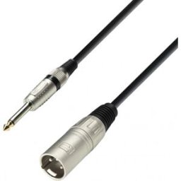 Adam Hall Cables 3 STAR MMP 0300 - Câble Micro XLR mâle vers Jack 6,35 mm mono 3 m - Câbles asymétriques