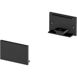 SLV GRAZIA 20, embouts pour profil en saillie plat, avec diffuseur plat, noir, 2 pièces - Accessoires pour éclairage décoratif