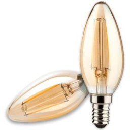 ISOLED Bougie LED E14 Vintage Line 4W, blanc ultra chaud, gradable - Lampes LED socle E14