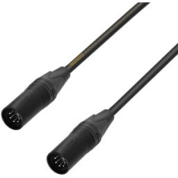 Adam Hall Cables 5 STAR DGG 0020 - Câble adaptateur XLR 5 points mâle vers XLR 5 points mâle - Câbles DMX, AES/EBU à 5 pôles