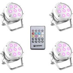 Cameo ROOT® PAR 4 WH SET 1 - Set composé de 4 x CLROOTPAR4WH avec télécommande infrarouge - Projecteurs PAR LED