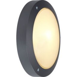 SLV BULAN, applique et plafonnier extérieur, anthracite, E14/C35, 60W max, IP44 - Lampes sur pied, murales et de plafond (extérieur)