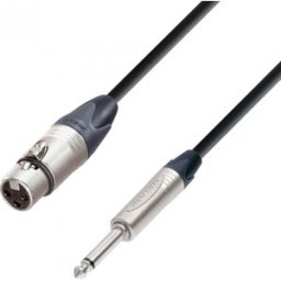 Adam Hall Cables 5 STAR MFP 1000 - Câble Micro Neutrik XLR femelle vers Jack 6,35 mm mono 10 m - Câbles XLR vers jack