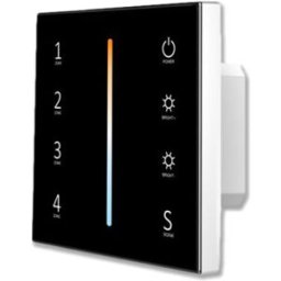 ISOLED Sys-pro Ecran tactile Radio noir, blanc dynamique, gradation + DMX, 4 circuits, 230V. AC - Accessoires divers