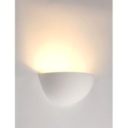 SLV PLASTRA 101, applique intérieure, blanc, E14/C35, 40W max, plâtre - Lampes murales et de plafond