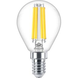 PHILIPS MAS VLE LEDLusterD3.4-40W E14 P45 927CLG FM E14 2700K 470lm D dim transparent - Lampes LED socle E14