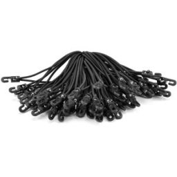 Riggatec Spannfix 4mm noir 20cm 50 pcs. - Cordons élastiques-Spannfix