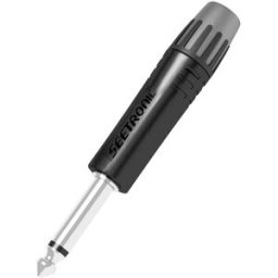 SEETRONIC Jack Plug 6,3 mm Mono Boîtier noir - embout noir - Connecteurs Jack