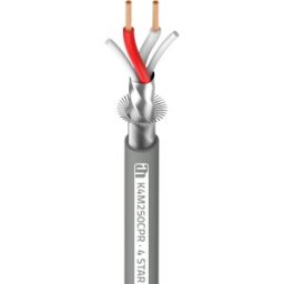 Adam Hall Cables 4 STAR M 250 CPR - Câble pour microphone 2 x 0,50 mm² Câble pour installation - Câbles pour microphone