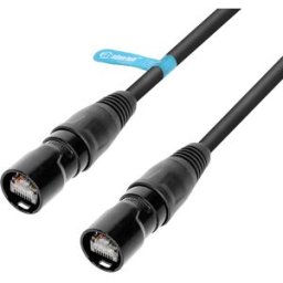 Adam Hall Cables 4 STAR ECON CAT6A IP65 3m - Câble réseau Cat.6a (S/FTP) Rean® Z-Series IP65 - Cat.6a câbles avec etherCON et boîtier