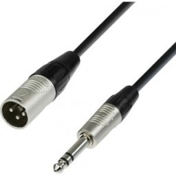 Adam Hall Cables 4 STAR BMV 1000 - Câble Micro REAN XLR mâle vers Jack 6,35 mm TRS stéréo 10 m - Câbles symétriques