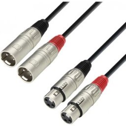 Adam Hall Cables K3 TMF 0100 - Audio Cable 2 x XLR Male to 2 x XLR - Câbles jumeaux