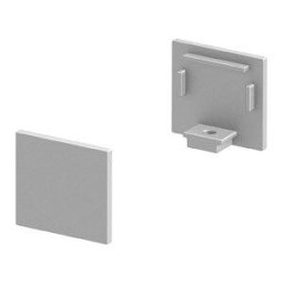 SLV GRAZIA 10, embouts pour profil en saillie standard, avec diffuseur plat, alu, 2 pièces - Accessoires pour éclairage décoratif