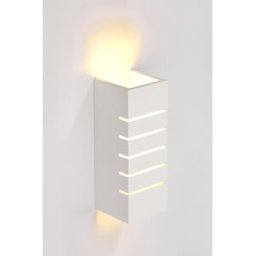 SLV PLASTRA, applique intérieure, slot, blanc, E14/C35, 40W max, plâtre - Lampes murales et de plafond