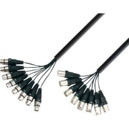 Adam Hall Cables 3 STAR L8 MF 0500 - Câble Multipaire 8 x XLR mâle vers 8 x XLR femelle 5 m - Câbles de métier à tisser de studio