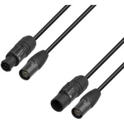 Adam Hall Cables 5 STAR H TCON N 0500 - Réseau de câbles hybrides Neutrik etherCON® × - Câbles hybrides