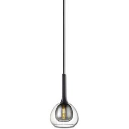 ISOLED Suspension LED, verre clair/noir, E14, 300cm - Lampes pendulaires