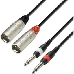 Adam Hall Cables K3 TMP 0600 - Câble audio 2 connecteurs XLR sur 2 - Câbles jumeaux