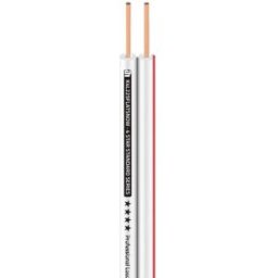 Adam Hall Cables 4 STAR L 225 FLAT SNOW - Câble de haut-parleur 2 x 2,5 mm² Flat - Câbles pour haut-parleurs