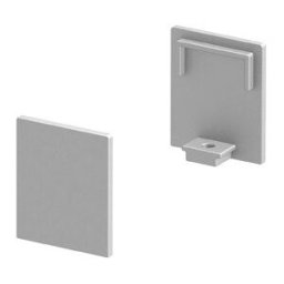 SLV GRAZIA 10, embouts pour profil en saillie plat, avec diffuseur haut, alu, 2 pièces - Accessoires pour éclairage décoratif