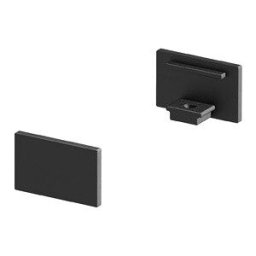 SLV GRAZIA 10, embouts pour profil en saillie plat, avec diffuseur plat, noir, 2 pièces - Accessoires pour éclairage décoratif