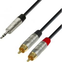 Adam Hall Cables 4 STAR YWCC 0600 - Câble Audio REAN Mini-Jack 3,5 mm stéréo vers 2 x RCA mâle - Câbles Y