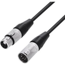 Adam Hall Cables 4 STAR DGH 0500 - Câble DMX REAN XLR 5 pôles femelle vers XLR 5 pôles mâle, 5 m - Câbles DMX, AES/EBU à 5 pôles