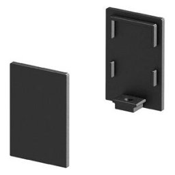SLV GRAZIA 10, embouts pour profil en saillie standard, avec diffuseur haut, noir, 2 pièces - Accessoires pour éclairage décoratif