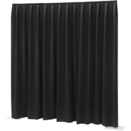 WENTEX P&D; Rideau occultant 260 g/m² Noir - 330 x 300 cm (L x H) - plissé - Rideaux Pipe & Drape