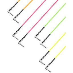 Adam Hall Cables 4 STAR IRR 0090 NEO SET - Pedalboard Patch Cable Set of 4 Adam Hall® angled - Câbles de raccordement pour pédalier