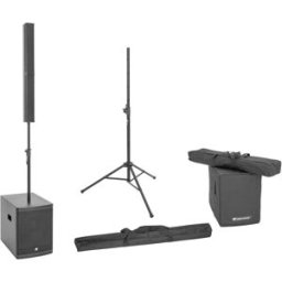 OMNITRONIC Set ROD-1283 Système d'enceintes colonnes actives + pied d'enceinte + housse - Systèmes actifs