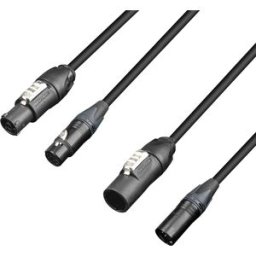 Adam Hall Cables 8101 PSDP5 0300 N - Câble DMX & alimentation Neutrik ® powerCON TRUE1 TOP & - Câbles hybrides DMX, AES/EBU