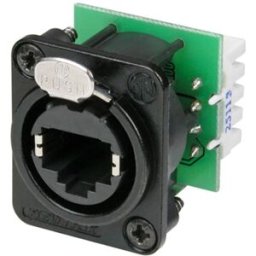 Connecteur RJ45 Neutrik pour châssis, noir - Prise encastrables