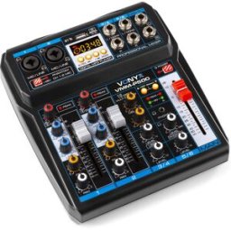 Vonyx VMM-P500 Mélangeur musical à 4 canaux avec DSP/USB et MP3/BT - Tables de mixage en direct