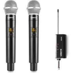 Vonyx WM552 Dual Wireless Microphone Plug-and-Play Set UHF - Systèmes d’émetteurs portatifs