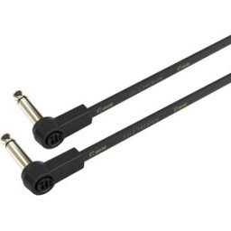 Adam Hall Cables K4 IRR 0015 FLM - Flat Audio Cable, 6.3 mm Mono Gold Plug, 0.15 m - Câbles de raccordement pour pédalier