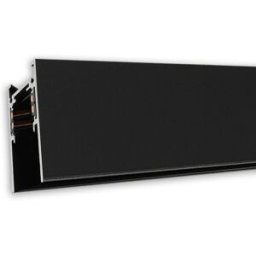 ISOLED Track48 rail apparent, noir, 200cm, 4 pôles, incl. embouts de finition et diffuseur de - 3 phases électrique rail 48V