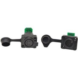 EUROLITE IP XLR plug/socket 5pin - Prise encastrables