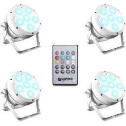 Cameo ROOT® PAR 6 WH SET 1 - Set composé de 4 x CLROOTPAR6WH avec télécommande infrarouge - Projecteurs PAR LED