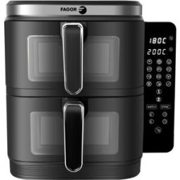 Fagor Friteuse Sans Huile - Airfryer Fgd11 - Capacité 11l - Double Cuves 5,5 L - 12 Programmes De Cuisson - 2800w