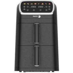 Fagor Friteuse Sans Huile - Fg7503 - Capacité 8 L - Double Cuves 4 L - 8 Programmes - 2600 W