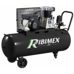 Ribimex Compresseur d air 3cv cuve 100 litres courroie bi-cylindres