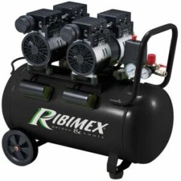 Ribimex Compresseur d air 2 x 1cv cuve 50 litres silencieux