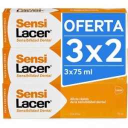 Dentifrice en gel LACERFRESH, lot de 3 x 75 ml